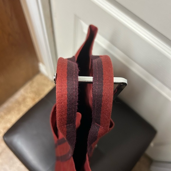 Hermes Fourre Tout Cabas Canvas Vertical Tote Maroon Purple - Picture 6 of 12